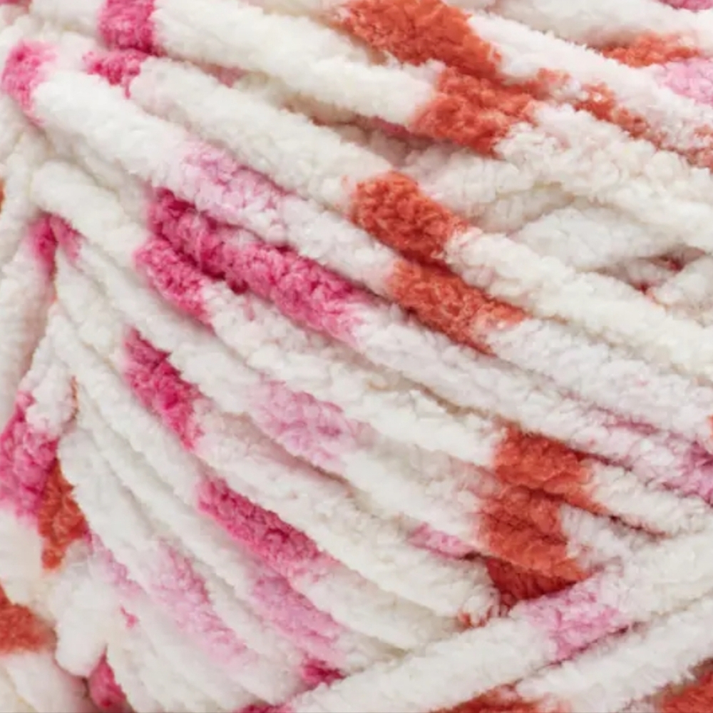 NWT 5 Skein Bundle Bernat Baby Blanket Yarn - Strawberry Dot - Picture 2 of 3